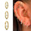 Silver Chain Dangle Huggie Earrings 1.2mm x 10mm 8