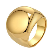 Women's Stainless Steel Minimalist Gold Ring Size 6