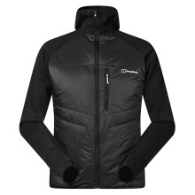 (S, Black/Black) Berghaus Mens Trawden Hydroloft Lightweight Zip Guard Hybrid Jacket