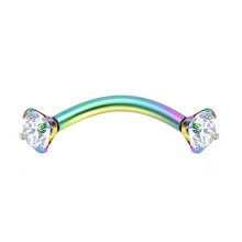 Eyebrow Ring Cubic Zirconia Steel Barbell Jewelry for Women