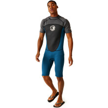 (M/L, Grey/Moroccan) Regatta Mens Light Weight Quick Drying Warm Water Sports Surfing Short Wetsuit