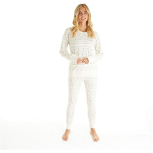 (14, Winter White) Bench Womens Soffi Loungewear Pyjamas Set Long Sleeve T-Shirt Lounge Bottoms