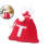 Christmas Knit Drawstring Gift Bag Red White Santa Sack 1