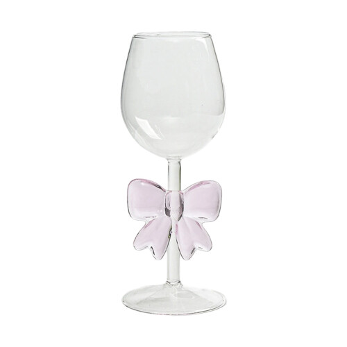 Glass Wine Glass with Bow High-Footed 12 oz 1