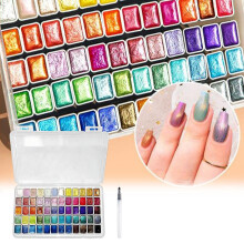 Pearlescent Glitter Watercolor Paint Set High Pigment 12