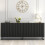 Creative Furniture Ripple Oak & Black 200cm Duo Sideboard - Modern Fluted Design 1