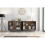 Creative Furniture Ripple Oak & Black 200cm Duo Sideboard - Modern Fluted Design 2