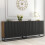 Creative Furniture Ripple Oak & Black 200cm Duo Sideboard - Modern Fluted Design 3