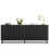 Creative Furniture Ripple Oak & Black 200cm Duo Sideboard - Modern Fluted Design 10