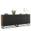 Creative Furniture Ripple Oak & Black 200cm Duo Sideboard - Modern Fluted Design 11