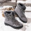 Women's Snow Boots Wide Width Grey Size 7.5 6