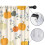 Pumpkin Pattern Kitchen Curtains Set of 2 Tier Rod Pocket 4