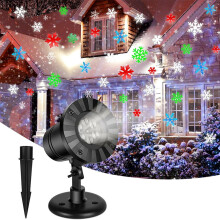 LED Snowflake Light Projector Waterproof Indoor Outdoor Use