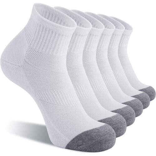 Athletic Ankle Socks for Men Cushioned 6 Pairs