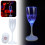 Blue Glowing LED Champagne Flutes Plastic Set of 5 1