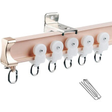GXCZ Ceiling Curtain Track Flexible Shower Rod with Hooks