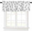 Valance Curtain Topper Silver Pineapple Texture Rod Pocket 1
