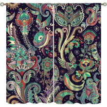 Boho Curtains Geometric Ethnic Floral Pattern Blackout 2