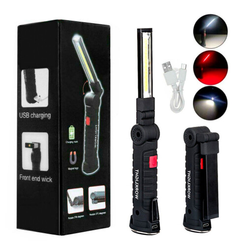 Magnetic Rechargeable COB LED Red Work Light 1 Pack 1