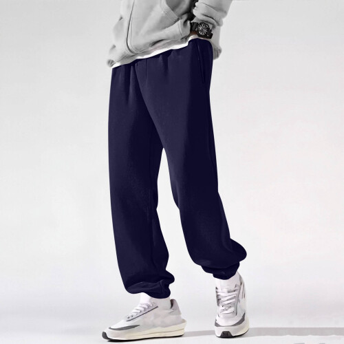 Men's Joggers Warm Soft Elastic Trousers Relaxed Fit 1