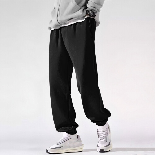 Men's Joggers Warm Soft Elastic Trousers 1 Pair 1