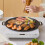 Korean Grill Pan Nonstick Round BBQ Griddle 12 inch 4