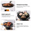 BBQ Roasting Pan Non-Stick Indoor Barbecue Tray Black 1 Pack 5