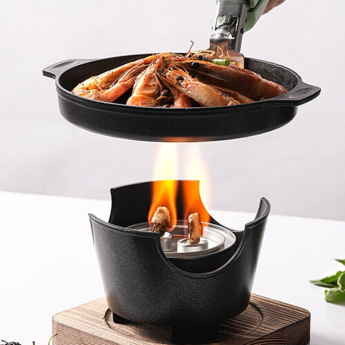 BBQ Roasting Pan Non-Stick Indoor Barbecue Tray Black 1 Pack 1
