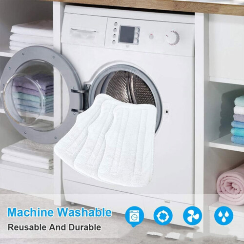 Steam Mop Pads Washable Reusable 4-Pack 2