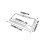 Silver Stainless Steel License Frame 12.2x6.3x0.4 in 2