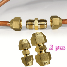 AC Pipe Coupling Adapters with Flare Nuts for 3/8" and 1/4"