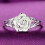 Silver Rose Flower Ring for Women Size 5-10 1