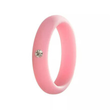 Silicone Wedding Ring for Women and Men Pink Size 9