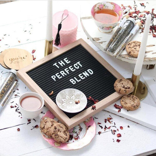 BE-TOOL Wooden Felt Letter Board 10x10 inch White 2