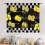 Yellow Lemon Kitchen Curtains Vintage Retro Fruit Pattern 2 3
