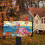 Fall Flamingo Mailbox Cover Magnetic 21x18in 6