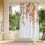Fall Leaves Kitchen Curtains Orange Eucalyptus Tier Set 4
