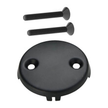 Anti-Leak Bathtub Overflow Drain Cover Matte Black Zinc