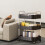 Kitchen Storage Cart 3-Tier with Armrests 5