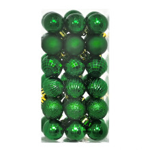 Xinwanna Christmas Balls Green Shatterproof 36 pcs 3 cm