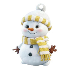 Christmas Ornament Snowman Acrylic Tree Decoration Yellow