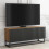 Creative Furniture Ripple 100cm TV Unit - Oak & Black Modern Fluted Design 3