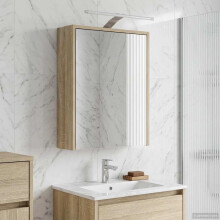 vidaXL Badezimmerspiegelschrank Sonoma-Eiche 43 x 16 x 62,5 cm