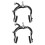 Foldable Bicycle Brake Caliper Set Front C-Clamp 2 pcs 7