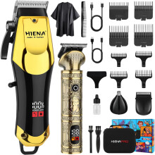 Cordless Hair and Beard Trimmer Set with Nose and Ear