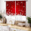 Christmas Kitchen Curtains Red White Snowflakes 2 Panels 2