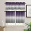 Ombre Kitchen Curtain Valance and Tiers Set Purple Grey 2
