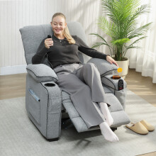 HOMCOM Electric Massage Recliner Armchair with Heat, Power Reclining Chair