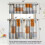 Kitchen Curtain Tiers and Valances Set Orange Beige 4