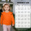 Orange Toddler Sweatshirt with Ruffle Shoulder, Size 5-6 7